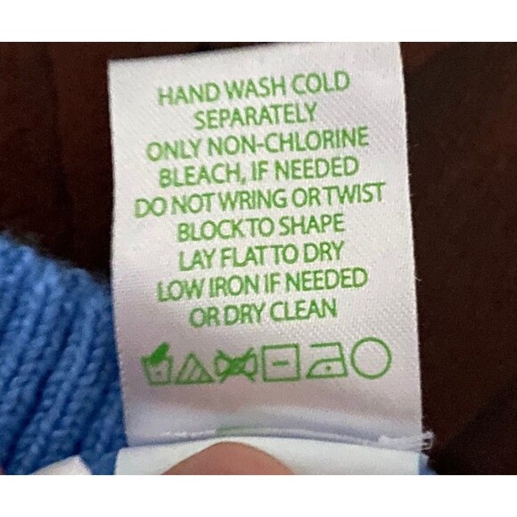 Lilly Pulitzer Greta Size L V-Neck Cable Knit Sweater Blue Boho Feminine Ruffle - Picture 11 of 16